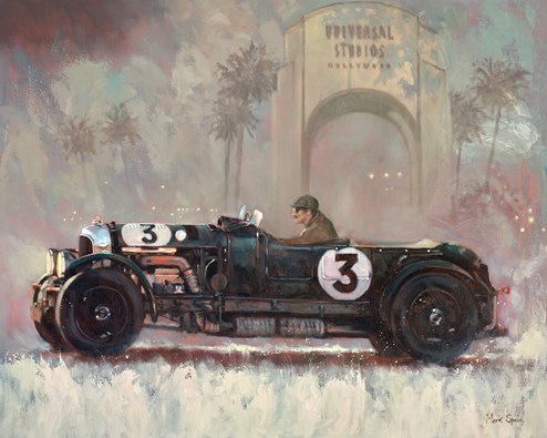 Vintage Bentley by Mark Spain - Original Painting on Stretched Canvas